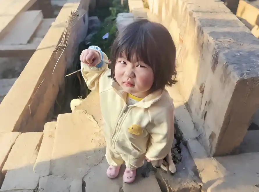 2k可爱壁纸-幼儿 - 户外-石阶「哲风壁纸」