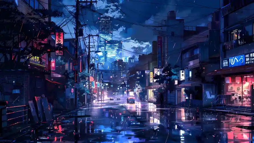 4k倒影壁纸-城市 - 夜晚-夜景「哲风壁纸」