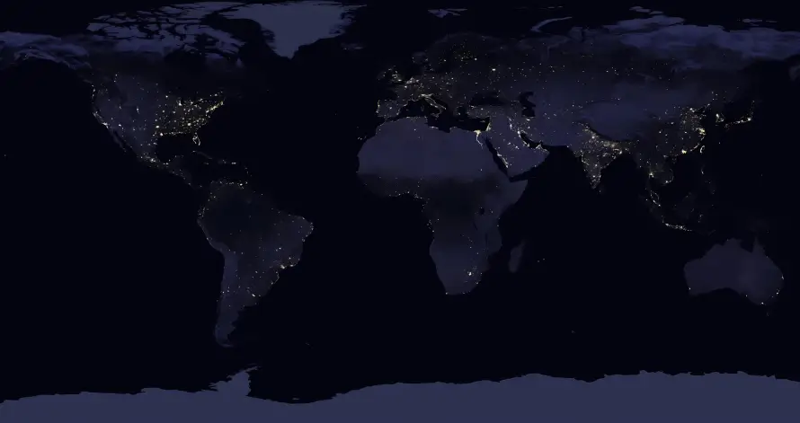 5k地球壁纸-地理 - 夜晚-夜景「哲风壁纸」