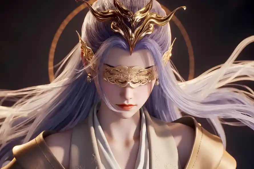4k云霄壁纸-白衣 - 眼罩-仙侠动漫「哲风壁纸」
