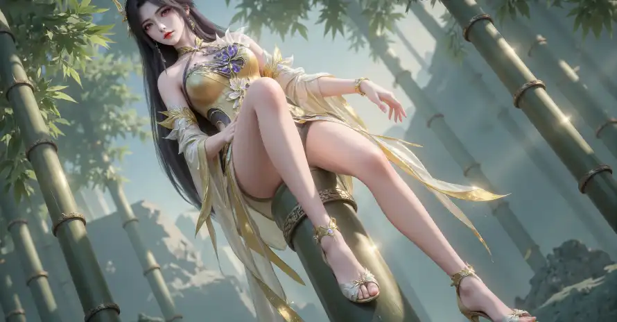 6k仙侠壁纸-古风 - 坐姿-王曦「哲风壁纸」