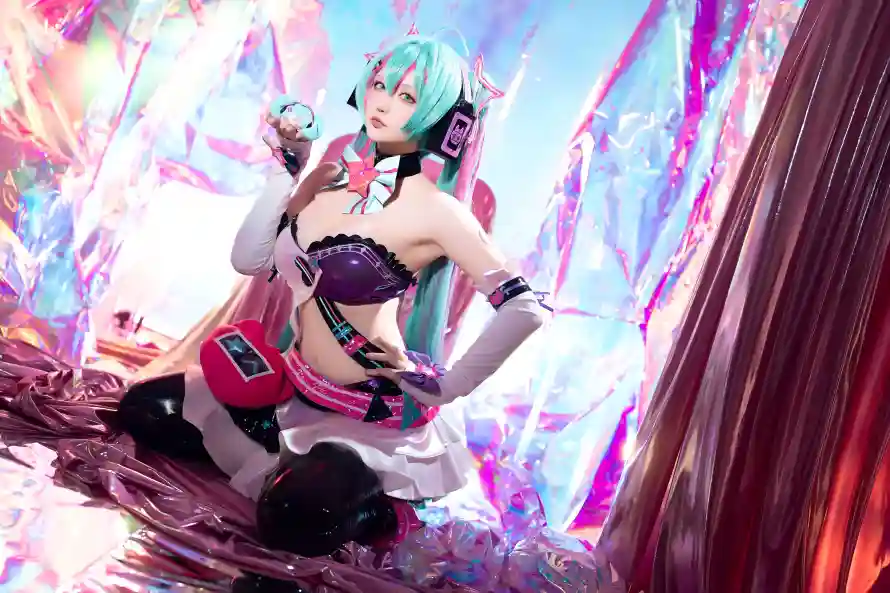 4k美女壁纸-蓝发 - cos-初音未来「哲风壁纸」