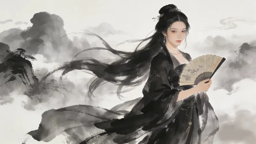 2k书卷壁纸-云雾 - 写意-古典「哲风壁纸」