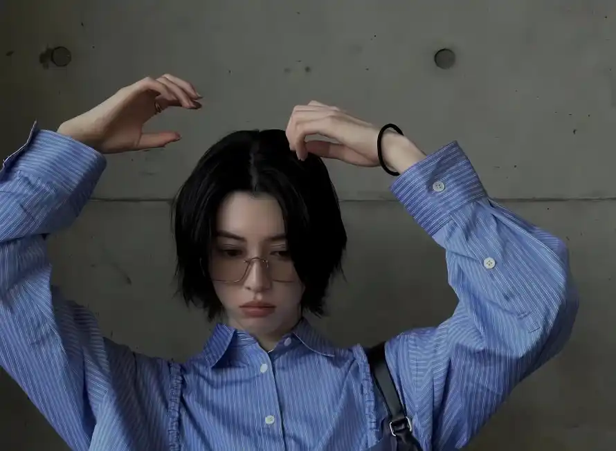 3k日常壁纸-时尚 - 眼镜-短发「哲风壁纸」