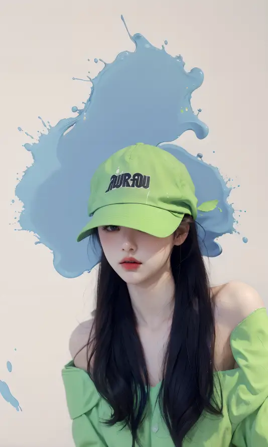 4k红唇壁纸 - 长发 - 个性帽子 - 时尚穿搭「哲风壁纸」