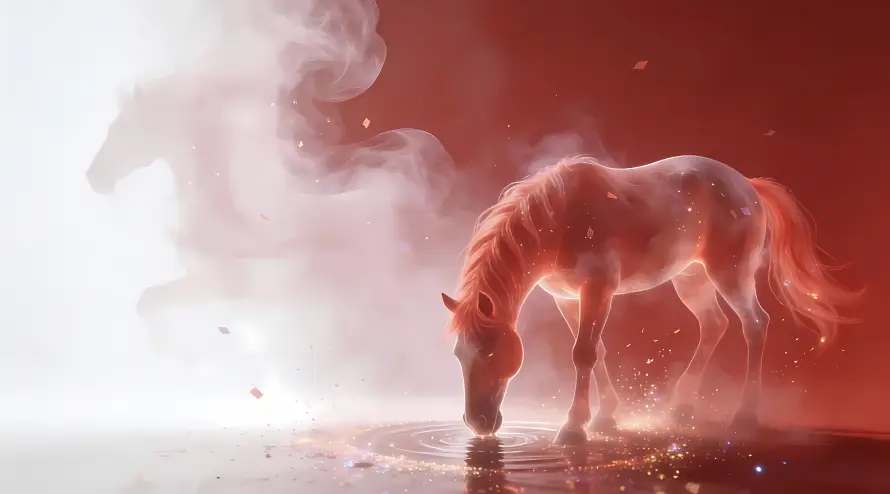 3k梦幻壁纸-水墨 - 烟雾-红色「哲风壁纸」