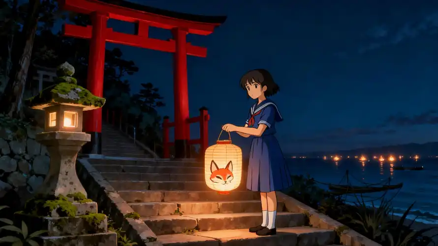 4k和风壁纸-夜晚 - 大海-旧梦「哲风壁纸」