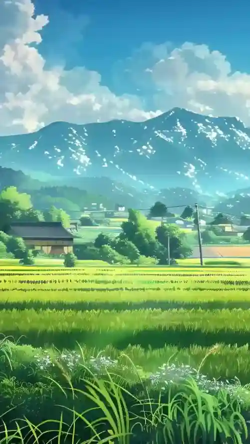 4k乡村壁纸 - 山峰 - 山脉 - 房屋「哲风壁纸」