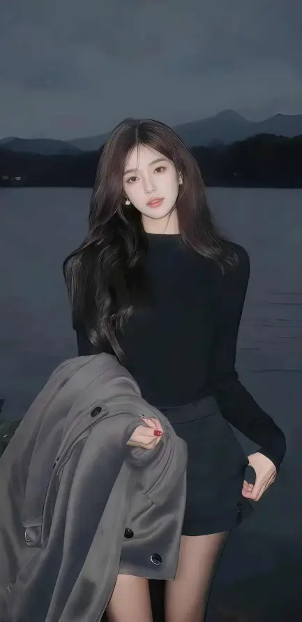 4k夜景壁纸 - 夜色 - 湖泊 - 美女「哲风壁纸」