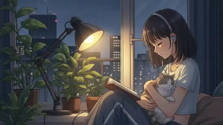 3k动漫壁纸-台灯 - 夜晚-室内「哲风壁纸」