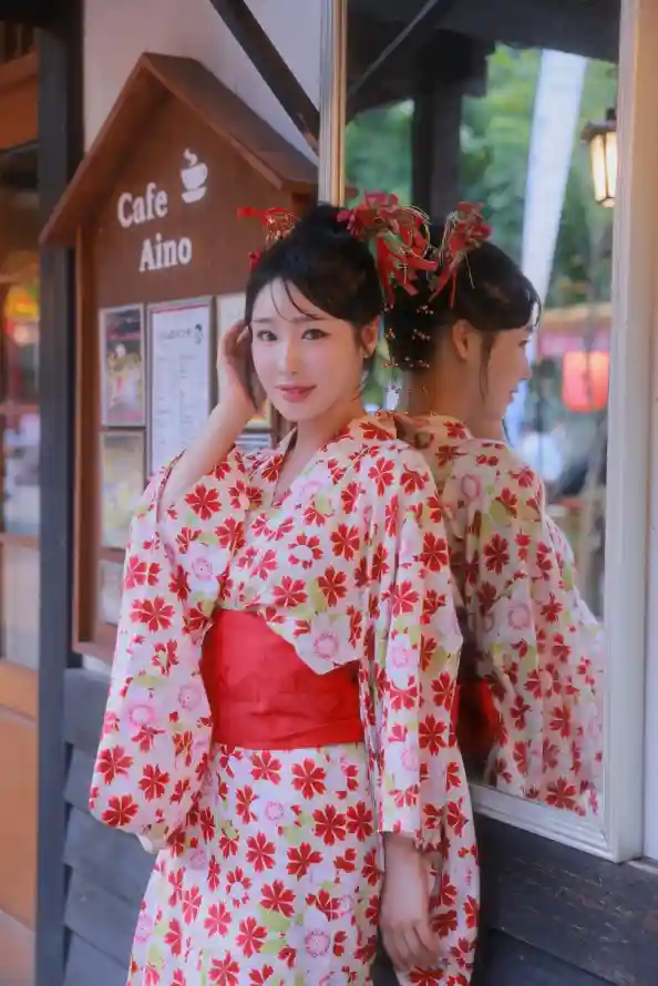 4k倒影壁纸 - 写真 - 和服 - 户外「哲风壁纸」