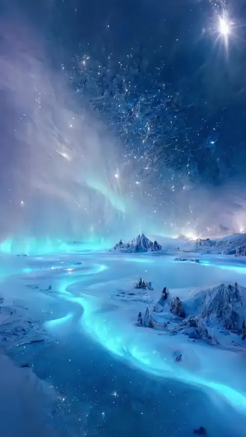 4k冰雪壁纸 - 夜晚 - 夜空 - 星河「哲风壁纸」