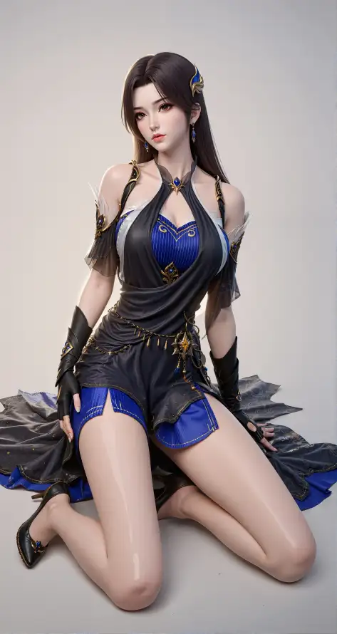 4k曹颖壁纸 - 跪姿 - 动漫角色 - 古风服饰「哲风壁纸」