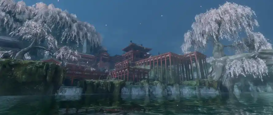3k只狼壁纸-夜景 - 源之宫-古风建筑「哲风壁纸」