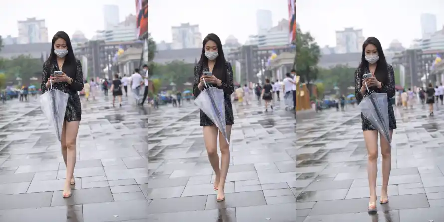 2k人群壁纸-口罩 - 城市-女生「哲风壁纸」