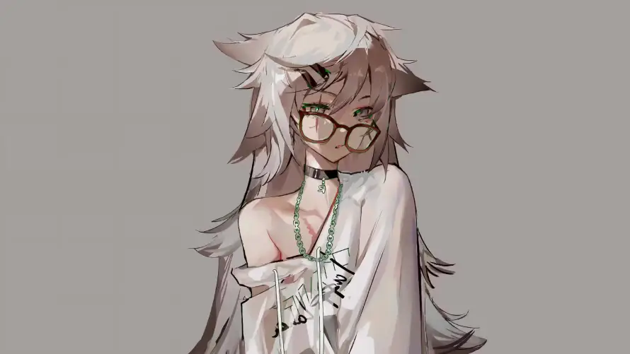 4k兽耳壁纸-手绘 - 温柔-猫娘「哲风壁纸」