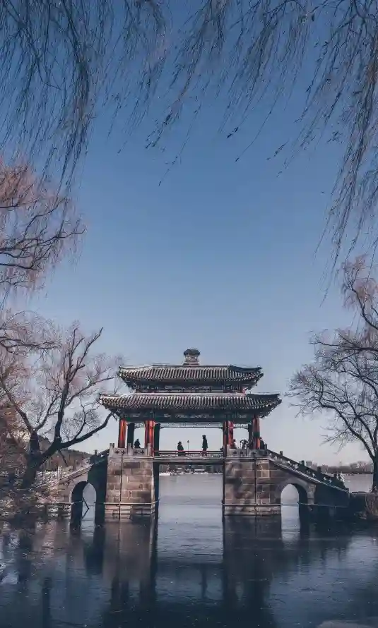 4k亭台壁纸 - 冬季 - 北京 - 园林「哲风壁纸」