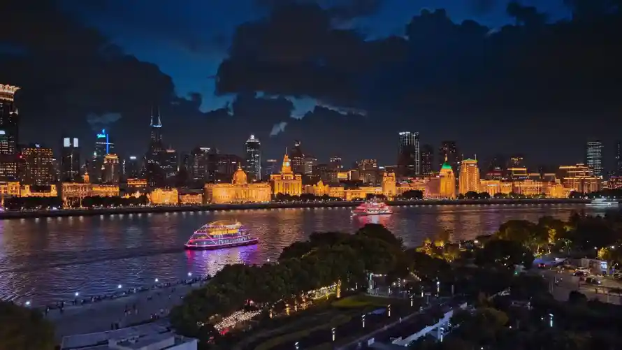 2k上海壁纸-外滩 - 夜景-夜空「哲风壁纸」