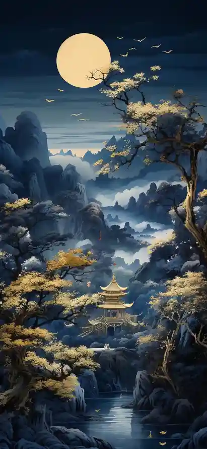 4k古亭壁纸 - 国风 - 壁纸 - 夜景「哲风壁纸」