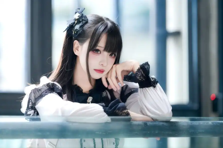 4k优雅壁纸-发饰 - 室内-少女「哲风壁纸」