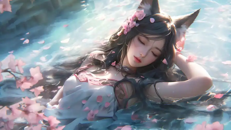 4k兽耳壁纸-古风 - 少女-梦幻「哲风壁纸」