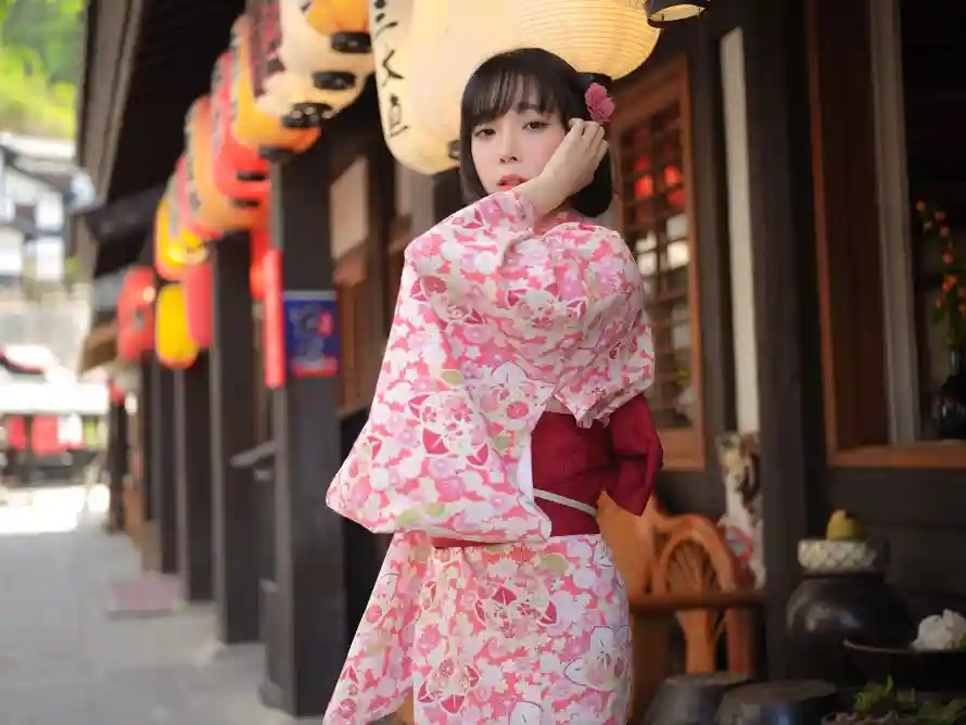 2k写真壁纸-和服 - 和风-灯笼「哲风壁纸」