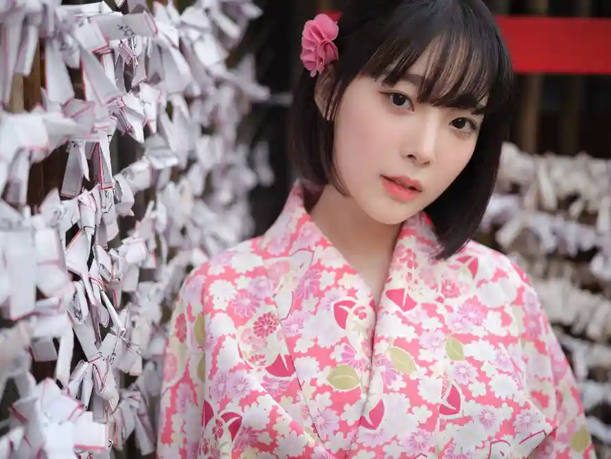 2k写真壁纸-和服 - 清新-粉色系「哲风壁纸」