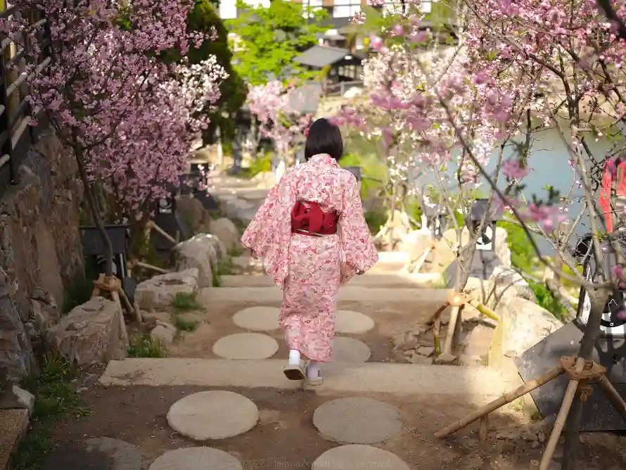 2k写真壁纸-和服 - 和风-庭院「哲风壁纸」