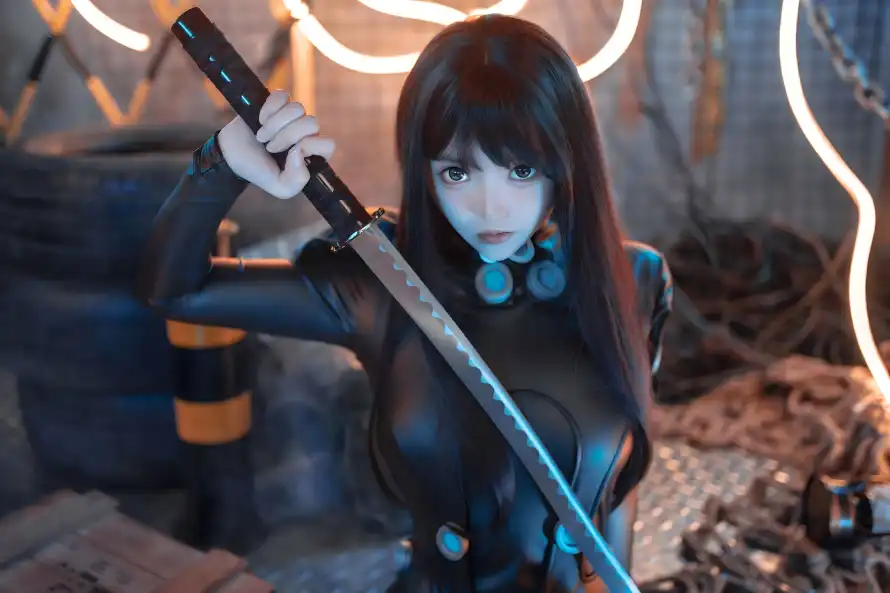 5k武器壁纸-美女 - cos-工业风「哲风壁纸」