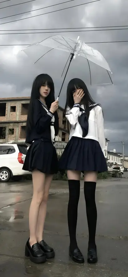 4kjk壁纸 - 校服 - 皮鞋 - 街道「哲风壁纸」