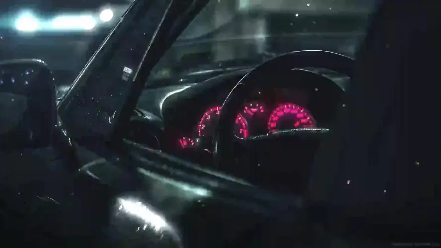 2k下雨壁纸-夜晚 - 汽车-车上「哲风壁纸」