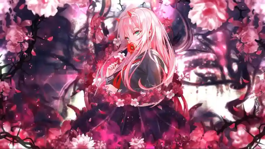 2k02壁纸-少女 - 花朵-花海「哲风壁纸」