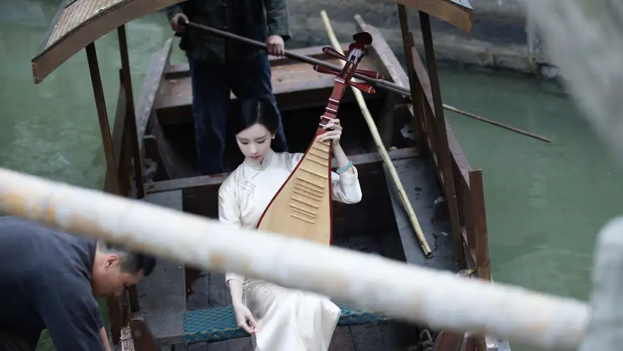 4k孤舟壁纸-水乡 - 河道-琵琶「哲风壁纸」
