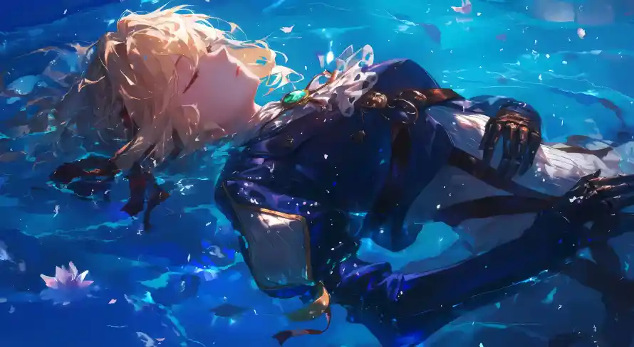 5k光影壁纸-水 - 服饰-漂浮「哲风壁纸」