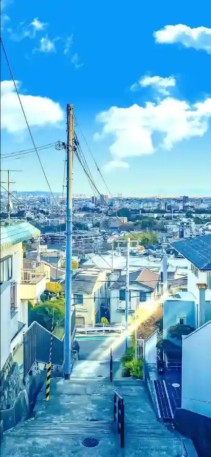 4k云朵壁纸 - 坡道 - 小镇 - 房屋「哲风壁纸」