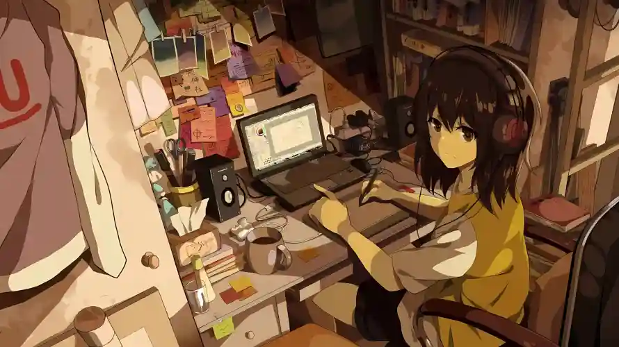 2k书桌壁纸-书籍 - 创作-文具「哲风壁纸」
