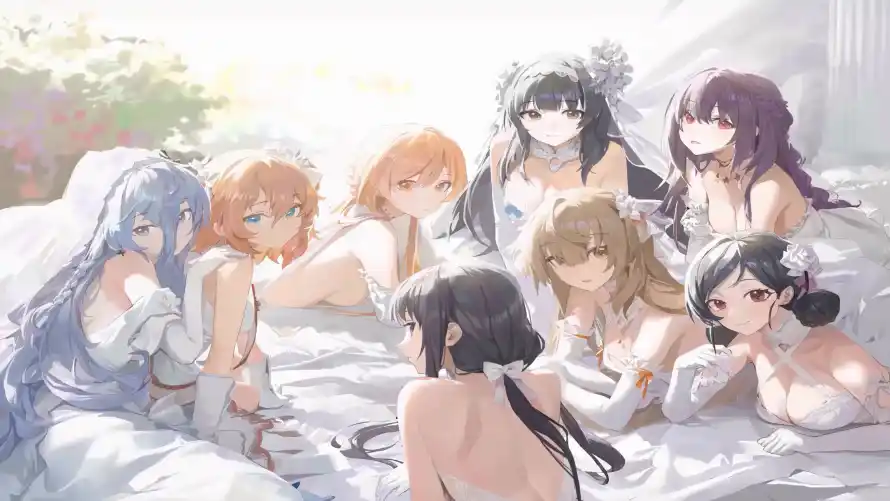 4k可爱壁纸-婚纱 - 少女-长发「哲风壁纸」