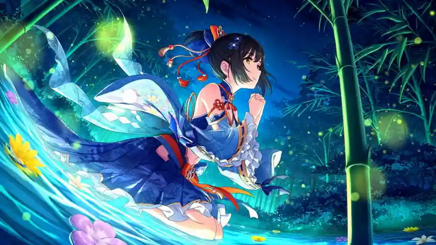 3k和服壁纸-夏夜 - 夜晚-水面「哲风壁纸」