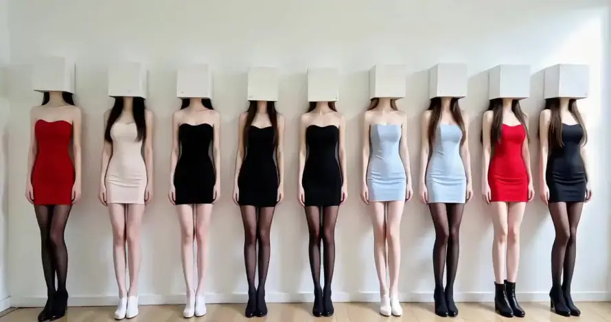 2k女团壁纸-白裙 - 红裙-蓝裙「哲风壁纸」