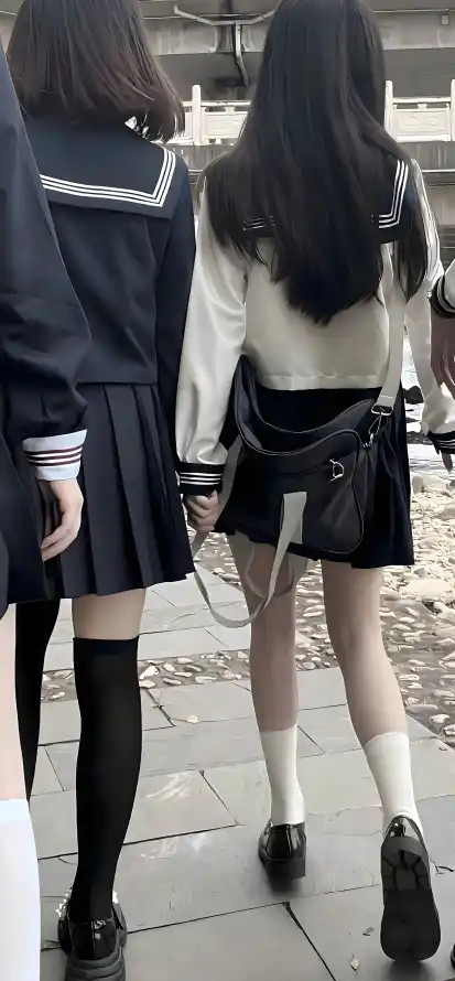 4kjk壁纸 - 少女 - 牵手 - 白袜「哲风壁纸」