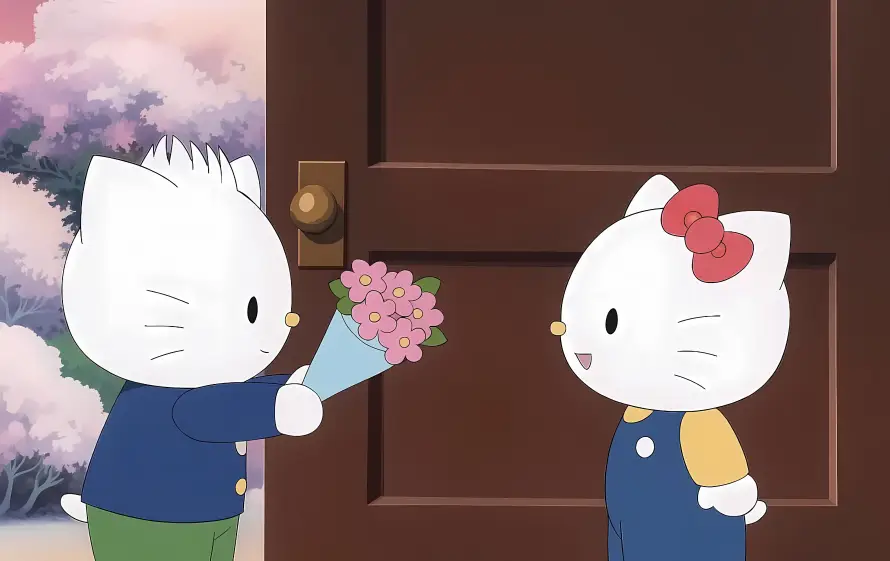 3k卡通壁纸-门 - 可爱-樱花「哲风壁纸」