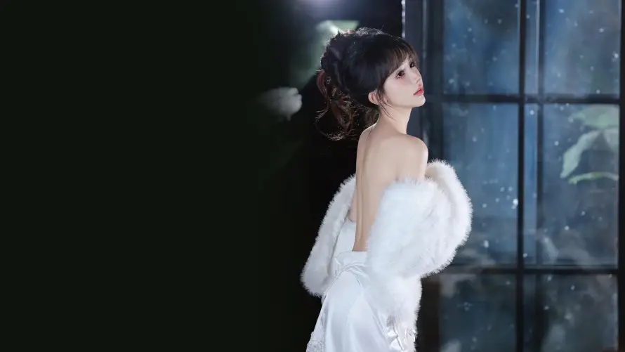 4k优雅壁纸-夜景 - 少女-感性「哲风壁纸」