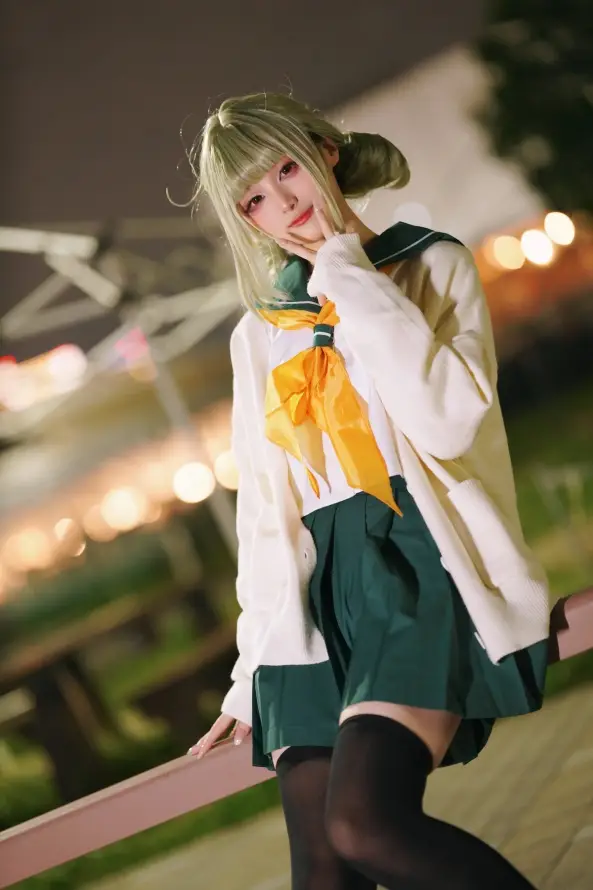 4k夜晚壁纸 - 夜景 - 少女 - 户外「哲风壁纸」