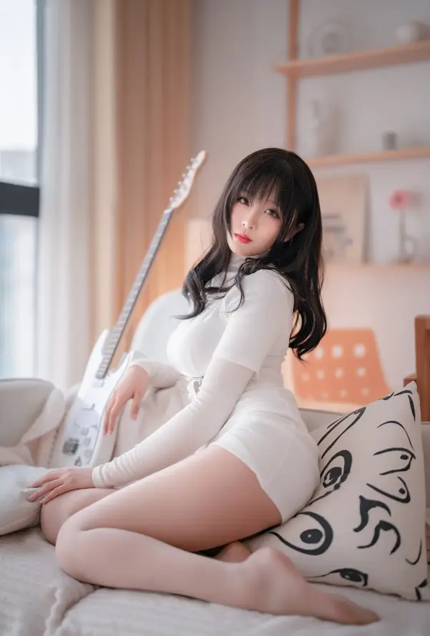 4k休闲壁纸 - 优雅 - 吉他 - 女性「哲风壁纸」