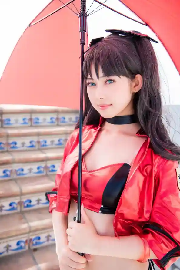 4k台阶壁纸 - 户外 - 红色 - 雨伞「哲风壁纸」