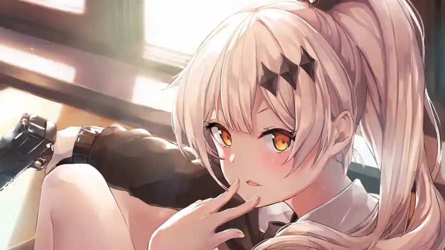 4k可爱壁纸-少女 - 橙瞳-二次元「哲风壁纸」