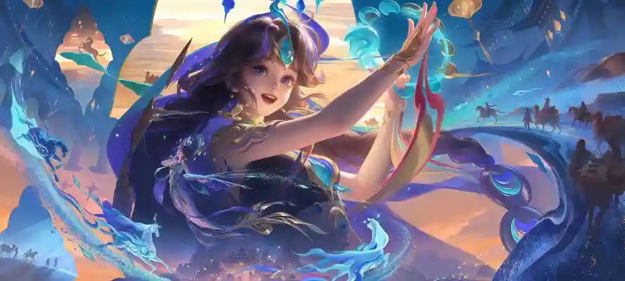 4k微笑壁纸-长发 - 魔法-朵莉亚「哲风壁纸」