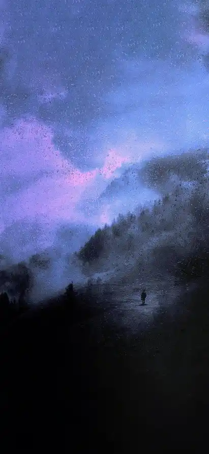 4k云雾壁纸 - 人影 - 夜色 - 山峦「哲风壁纸」