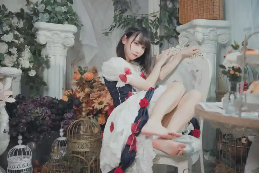 2k女孩壁纸-花卉 - 裙子-鸟笼「哲风壁纸」