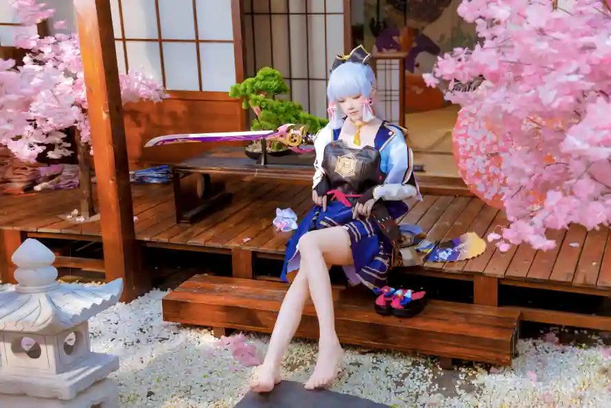 8k和服壁纸-和风 - 坐姿-春日「哲风壁纸」